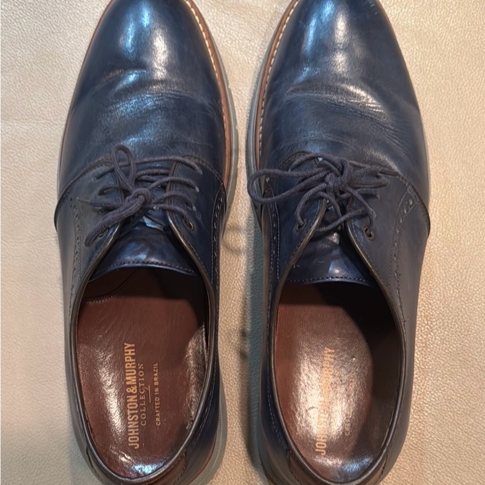 Johnston & Murphy Blue Oxford Shoes
